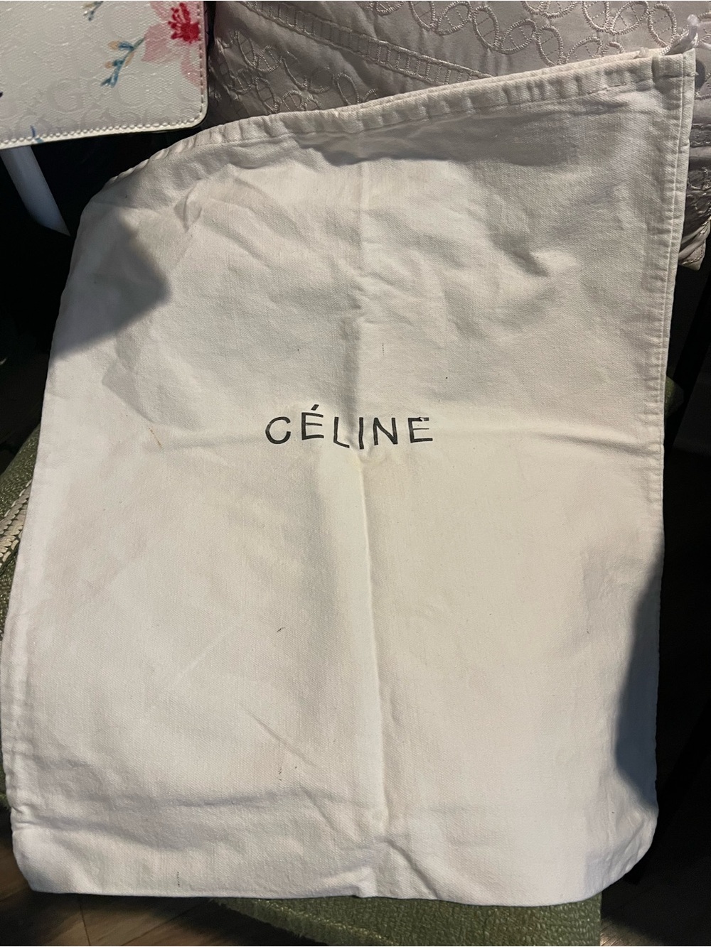 White Cotton Celine dustBag